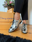 Dancing Matilda "Trapeze Plata Estrella" Brogue - Silver
