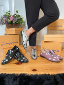 Dancing Matilda "Trapeze Plata Estrella" Brogue - Silver