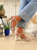 Kate Appleby Sarsden Baileys Mix Sandal - Beige & Gold