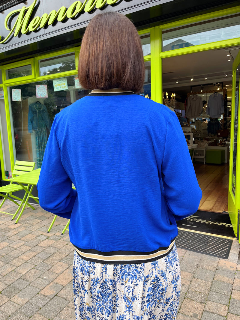 Alara Royal Blue Bomber Jacket