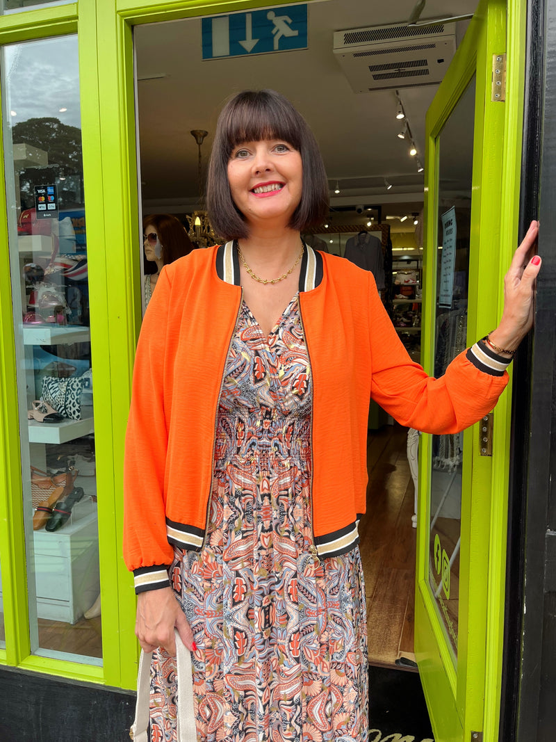 Alara Orange Bomber Jacket