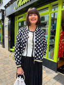 Alara Polka Dot Bomber Jacket