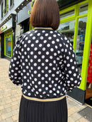 Alara Polka Dot Bomber Jacket