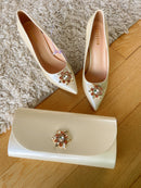 Sorento "Trim Castle" Vintage Cream Pearlescent Stiletto
