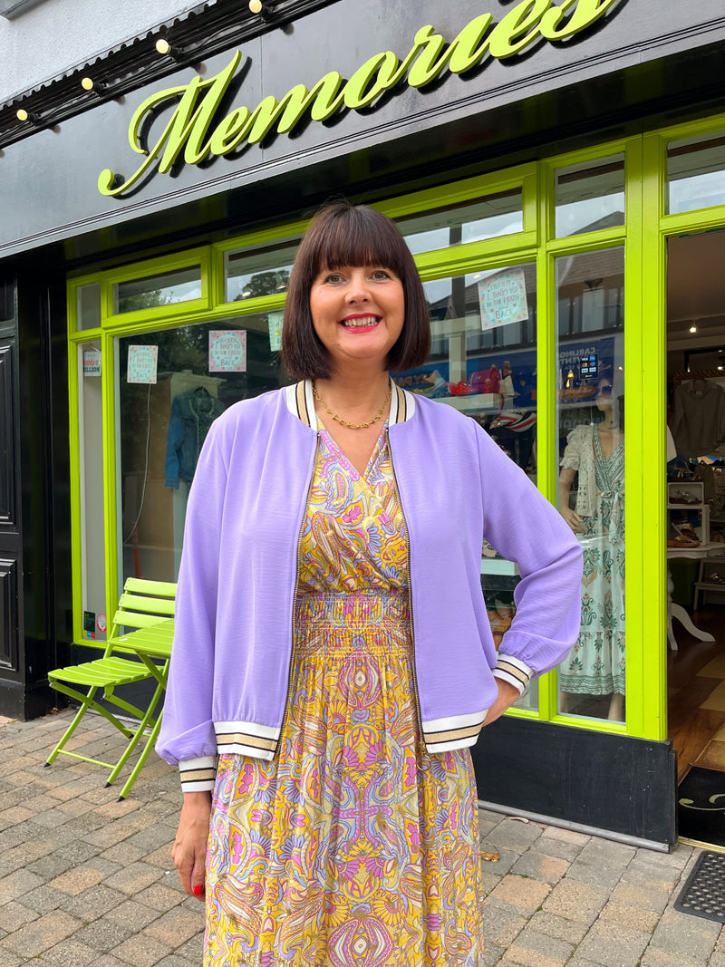 Alara Lilac Bomber Jacket