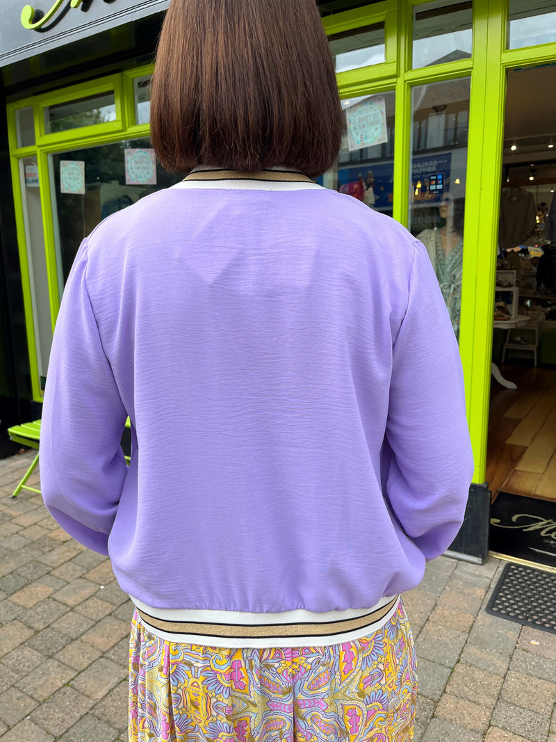 Alara Lilac Bomber Jacket