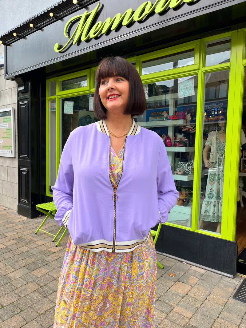 Alara Lilac Bomber Jacket