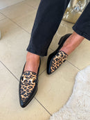 Marco Tozzi Leopard Trim Loafers Black 2-24216-45 005
