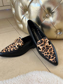 Marco Tozzi Leopard Trim Loafers Black 2-24216-45 005