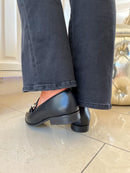 Marco Tozzi Leopard Trim Loafers Black 2-24216-45 005