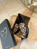 Marco Tozzi Leopard Trim Loafers Black 2-24216-45 005