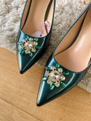 Sorento "Trim Castle" Green Jewel Stiletto