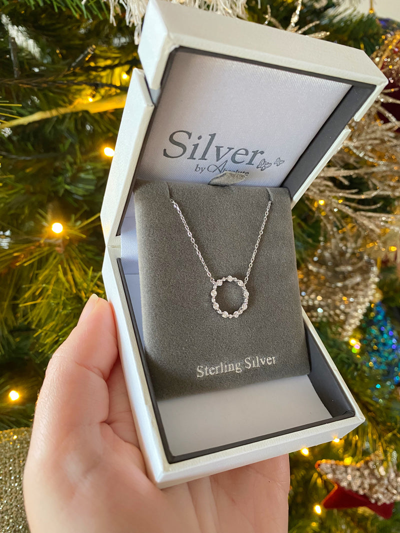 Absolute Sterling Silver Circle Necklace SP168SL