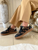 Marco Tozzi Leopard Trim Trainers Black 2-23739-44