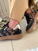 Marco Tozzi Leopard Trim Trainers Black 2-23739-44