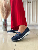 Redz Wedged Loafer - Navy 3Z7409-4