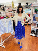 Bridget Appliqué Skirt - Royal Blue