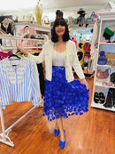 Bridget Appliqué Skirt - Royal Blue