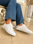Redz Leather Trainers White T15-363