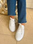 Redz Leather Trainers White T15-363