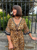 Shania Animal Print Boho Dress