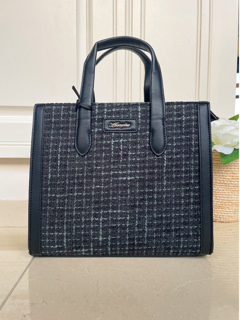 Hampton Luna Tweed Grab Bag 18H1485 Black