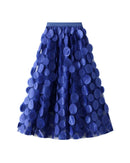 Bridget Appliqué Skirt - Royal Blue