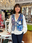 Ingrid Bow Tie Paisley Gilet - Navy