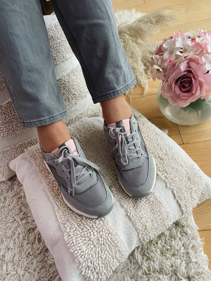 Safety Jogger Trainer - Grey and Pink 597013