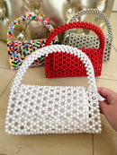 Betsy Beaded Bag - White
