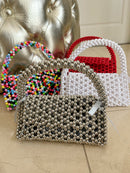 Betsy Beaded Bag - White