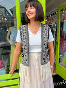 Harlow Embroidery & Tassel Waistcoat