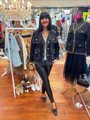 Dua Silver Tweed Knitted Jacket  - Black