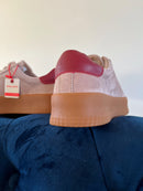 Drilleys "Eighty Four Brick Red" Platform Trainers - Taupe & Maroon