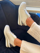 Redz Wedge Trainers Cream CX3423-1