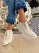 Redz Wedge Trainers Cream CX3423-1