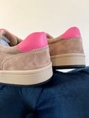 Drilleys "Forty One Pink Sherbet" Trainers - Light Mocha & Pink