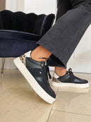 Tommy Bowe Mali-Jungle Stealth Trainer - Black With Leopard