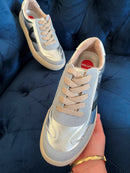 Drilleys "Eighty Chromefide" Trainers - Silver, Grey & Black