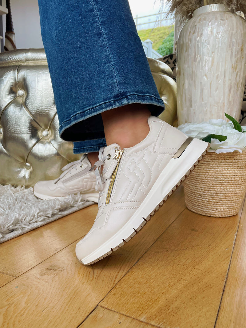 Safety Jogger Quilted Wide Fit Trainer - Beige 596980