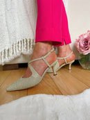 Menbur Iridescent Crystal Stilettos - Gold 23712