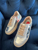 Drilleys "Eighty Chromefide" Trainers - Silver, Grey & Black