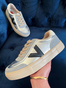 Drilleys "Eighty Chromefide" Trainers - Silver, Grey & Black