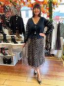 Emma Reversible Bow Tie Knit  - Black