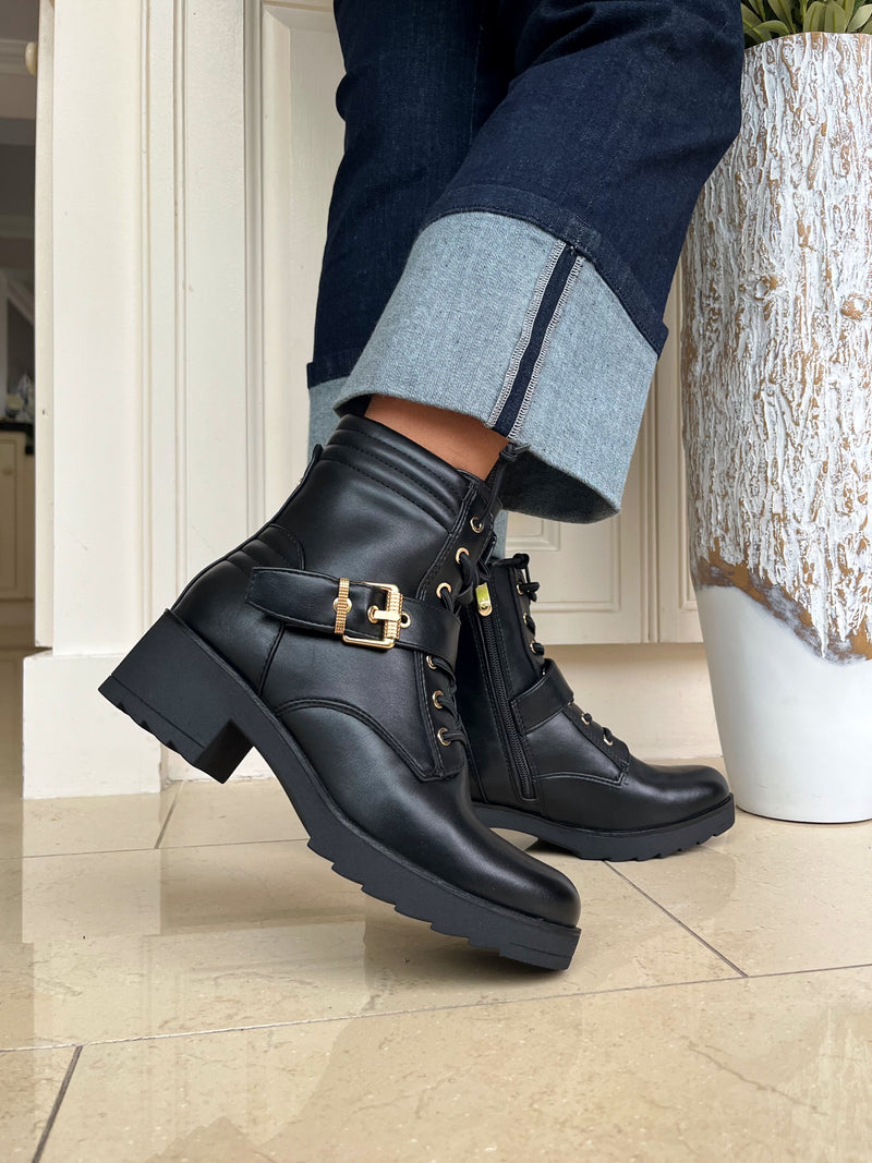 Marco Tozzi Black Biker Boot 2 25210 43