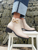 Patrizio Italiano 'Imperia' Beige Ankle Boot