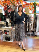 Emma Reversible Bow Tie Knit  - Black