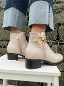Patrizio Italiano 'Imperia' Beige Ankle Boot