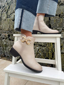 Patrizio Italiano 'Imperia' Beige Ankle Boot