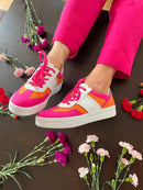 Marco Tozzi Light Weight Trainers Pink/Orange/White 2-23746-42 166